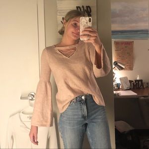 American Eagle Outfitters Light Pink Sweater